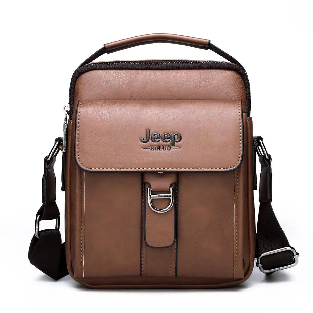 JEEPBULUO Brand New High Quality Leather Crossbody Bags For Men Shoulder Messenger Bag Business Casual Fashion Tote Bags