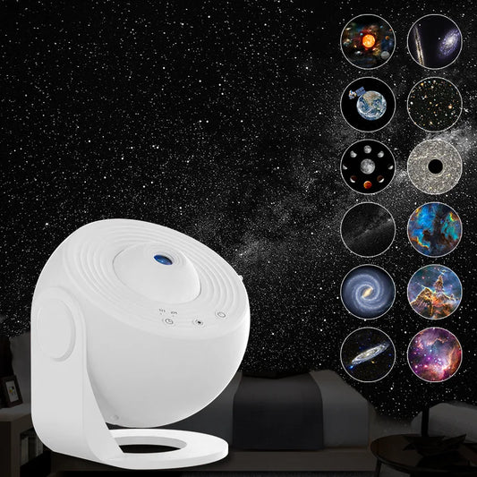 Galaxy Projector Night Light Star Planetarium Projector Adults 360° Rotate Gaming Room, Home Theater, Ceiling, Room Decor (White