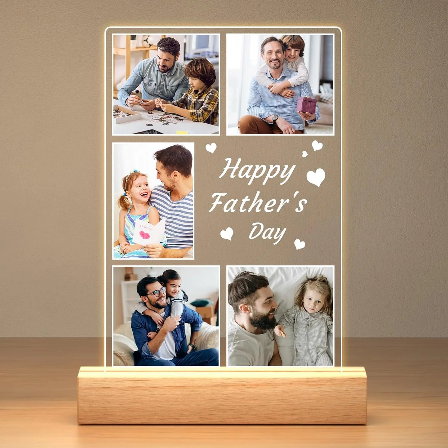 Personalized Photo Night Light Customized Picture&Text Bedroom Night Light Anniversary Birthday Christmas Valentine's Day Gift