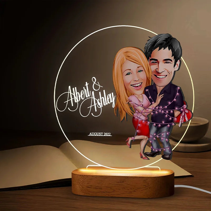 Music Couple Night Light, Custom Photo Led Light, Anniversary Gifts, Romantic Gift For Couple, Valentines Day Gifts