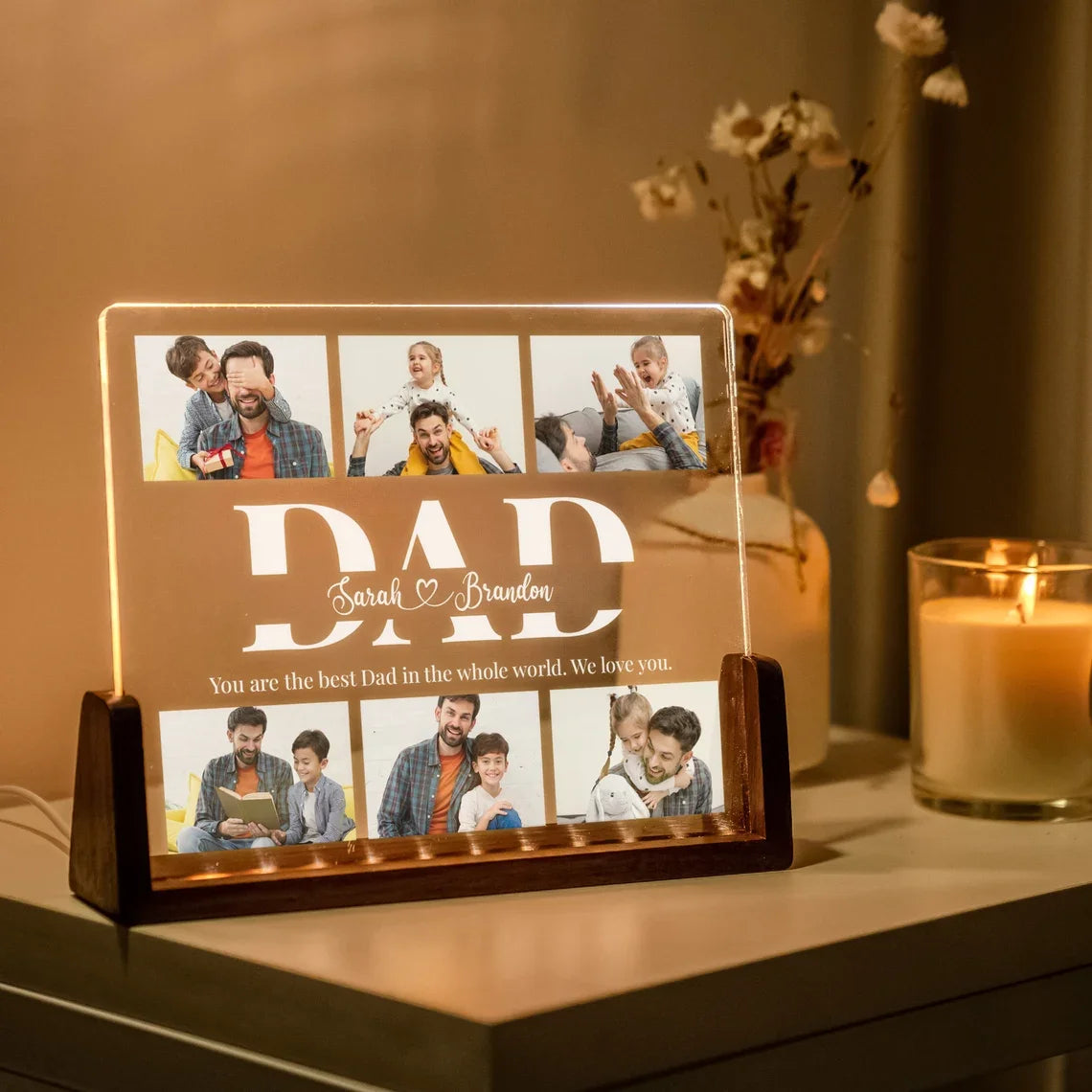 Personalized Picture Night Light Acrylic Photo&Text Lamp Customized Night Light For LOVE Birthday Valentine's Christmas Day Gift