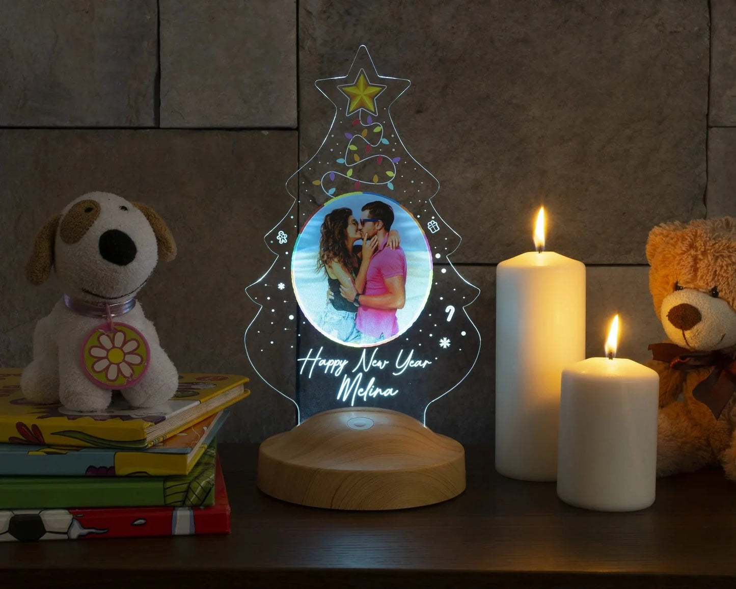 Personalized 3D Photo Lamp Custom Photo And Text Customized Valentine's Day Wedding Anniversary Birthday 3D Night Light Gifts