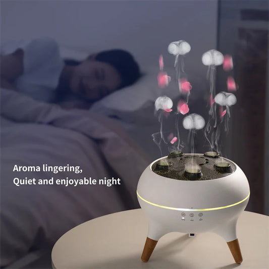 Dynamic Multi Spray Incense Humidifier Desktop Flame Humidifier Home Fog Quantity Colorful Light Remote Control