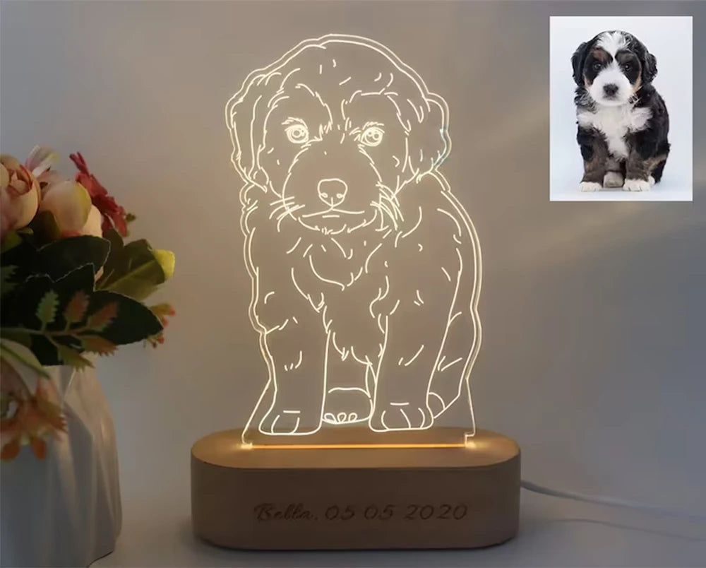 Personalized 3D Photo Lamp Custom Photo And Text Customized Valentine's Day Wedding Anniversary Birthday 3D Night Light Gifts