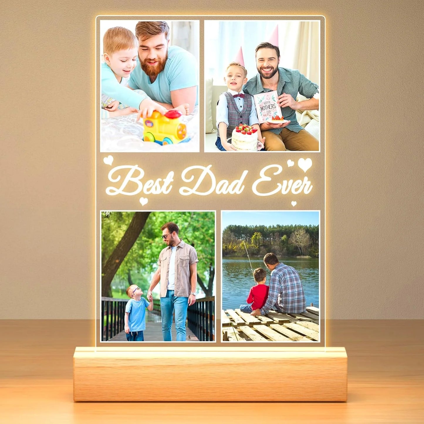 Personalized Photo Night Light Customized Picture&Text Bedroom Night Light Anniversary Birthday Christmas Valentine's Day Gift