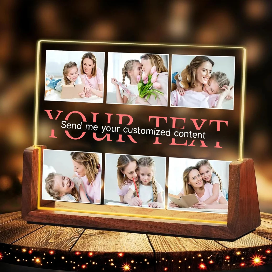 Personalized Picture Night Light Acrylic Photo&Text Lamp Customized Night Light For LOVE Birthday Valentine's Christmas Day Gift