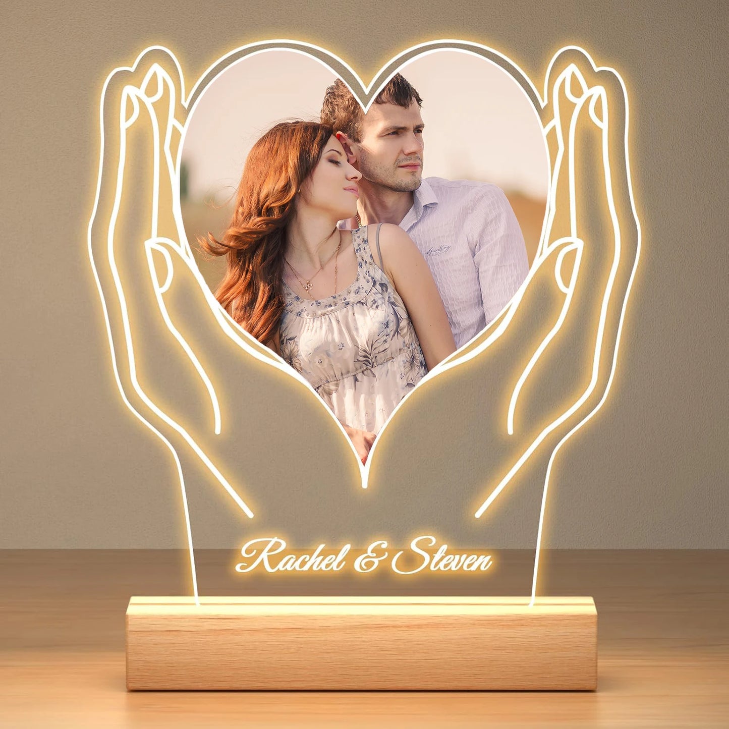 Personalized Valentine's Day Gifts Lamp Custom Photo And Text Night Light Women Men Couples Anniversary Wedding Birthday Gifts